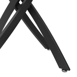 Esstisch Glas ELYSOR rund 80 cm schwarz