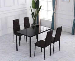Esstisch Glas TIM 120 x 70 cm schwarz