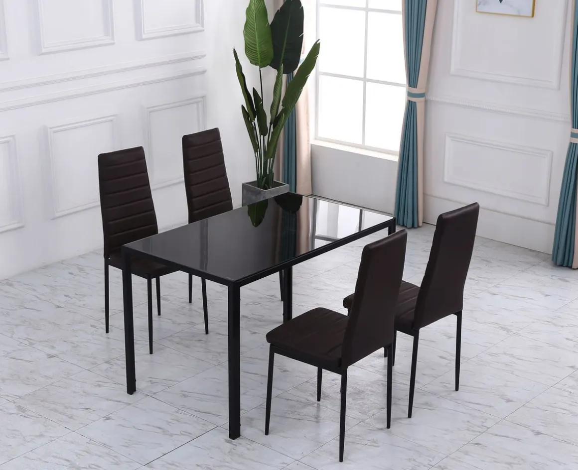 Esstisch Glas TIM 120 x 70 cm schwarz