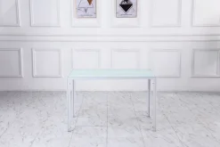 Esstisch Glas TIM 120 x 70 cm weiss