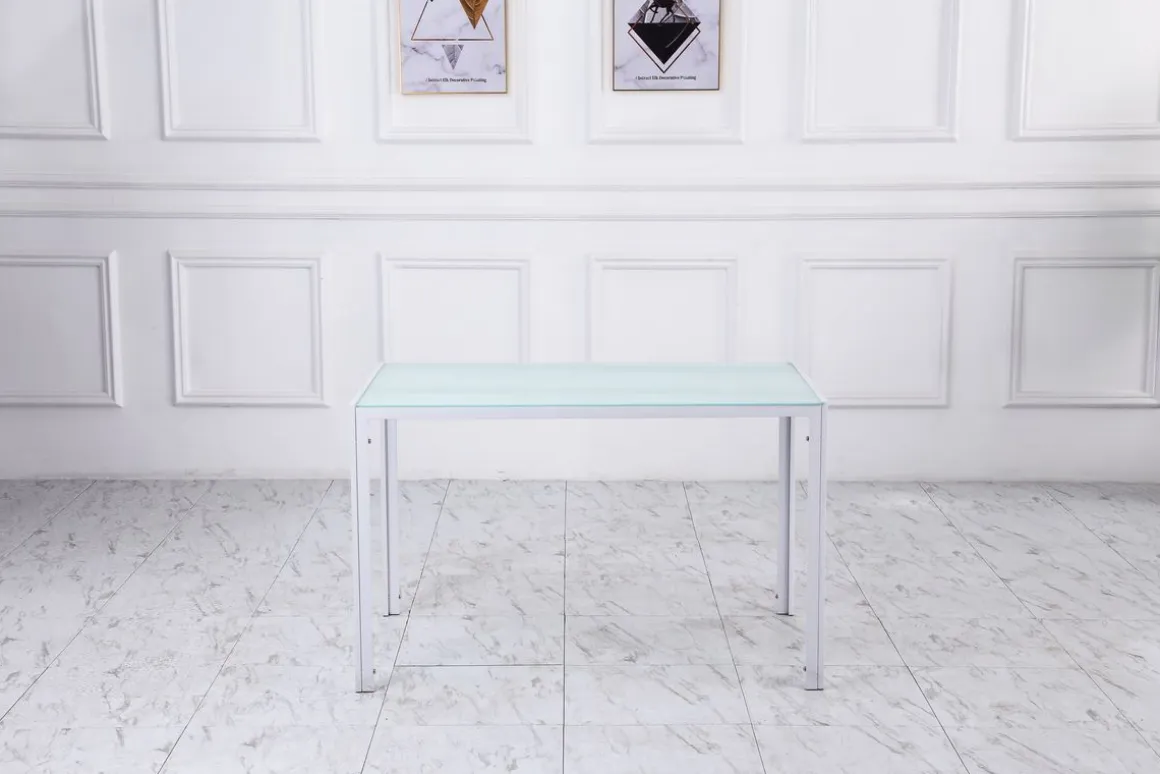 Esstisch Glas TIM 120 x 70 cm weiss