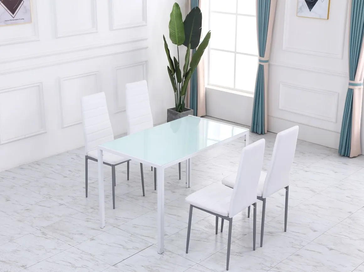 Esstisch Glas TIM 120 x 70 cm weiss