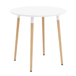 Esstisch GRELIA rund 80 cm weiss/natur