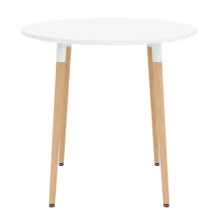 Esstisch GRELIA rund 80 cm weiss/natur