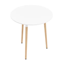 Esstisch GRELIA rund 60 cm weiss/natur