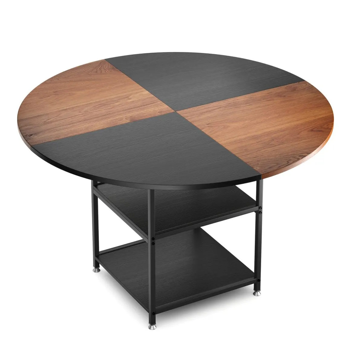 Esstisch GUSTAW rund 120 cm braun/schwarz