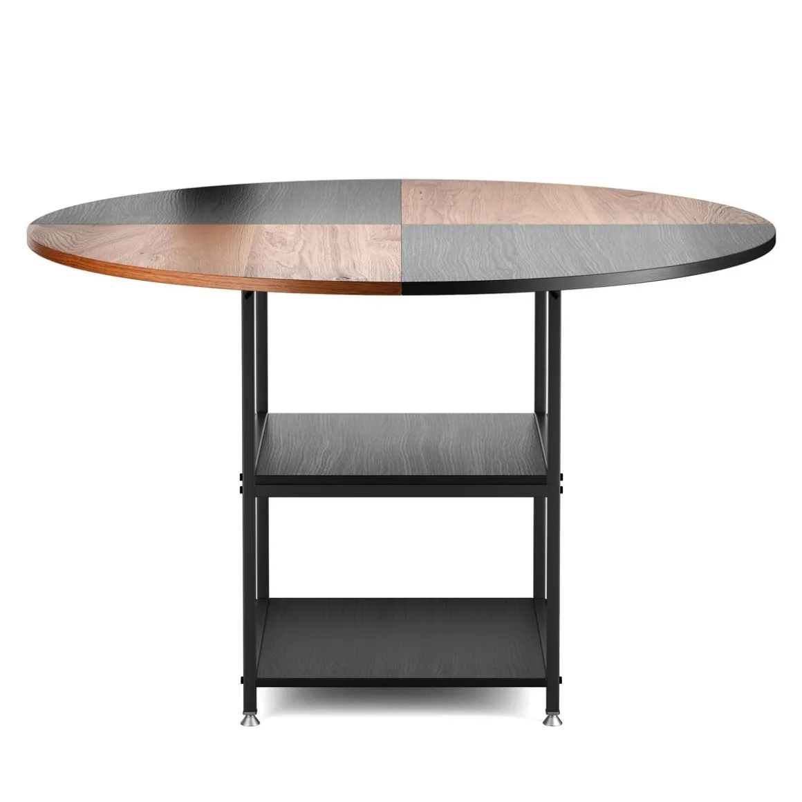 Esstisch GUSTAW rund 120 cm braun/schwarz