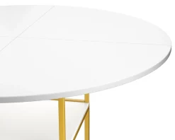 Esstisch GUSTAW rund 120 cm weiss/gold