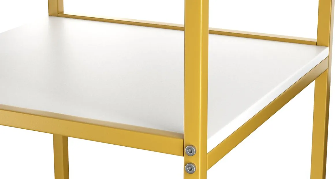 Esstisch GUSTAW rund 120 cm weiss/gold