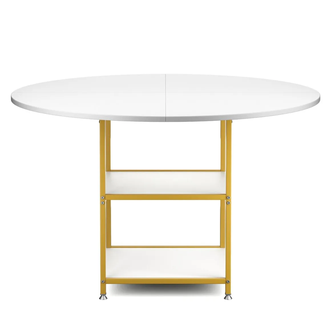 Esstisch GUSTAW rund 120 cm weiss/gold