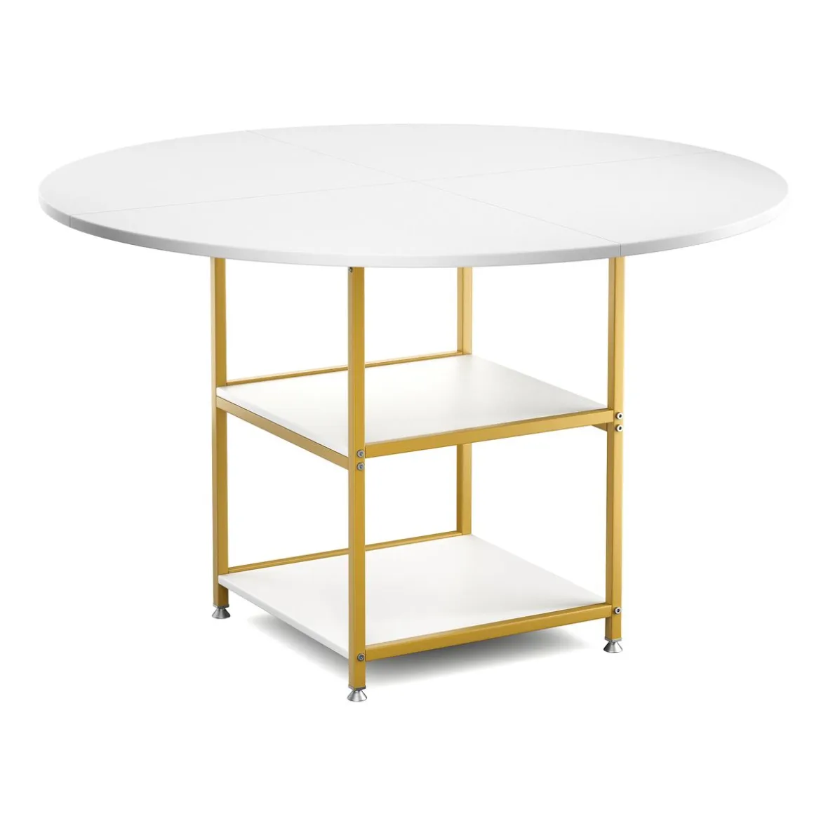 Esstisch GUSTAW rund 120 cm weiss/gold
