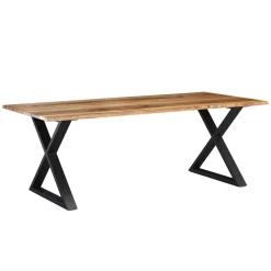 Esstisch Holz ACACIA X-Fuss 178 x 90 cm