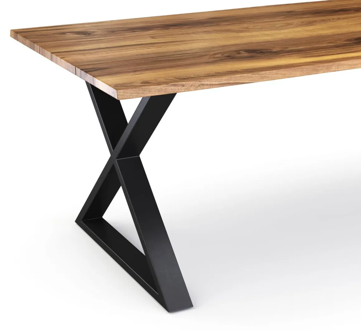 Esstisch Holz ACACIA X-Fuss 178 x 90 cm