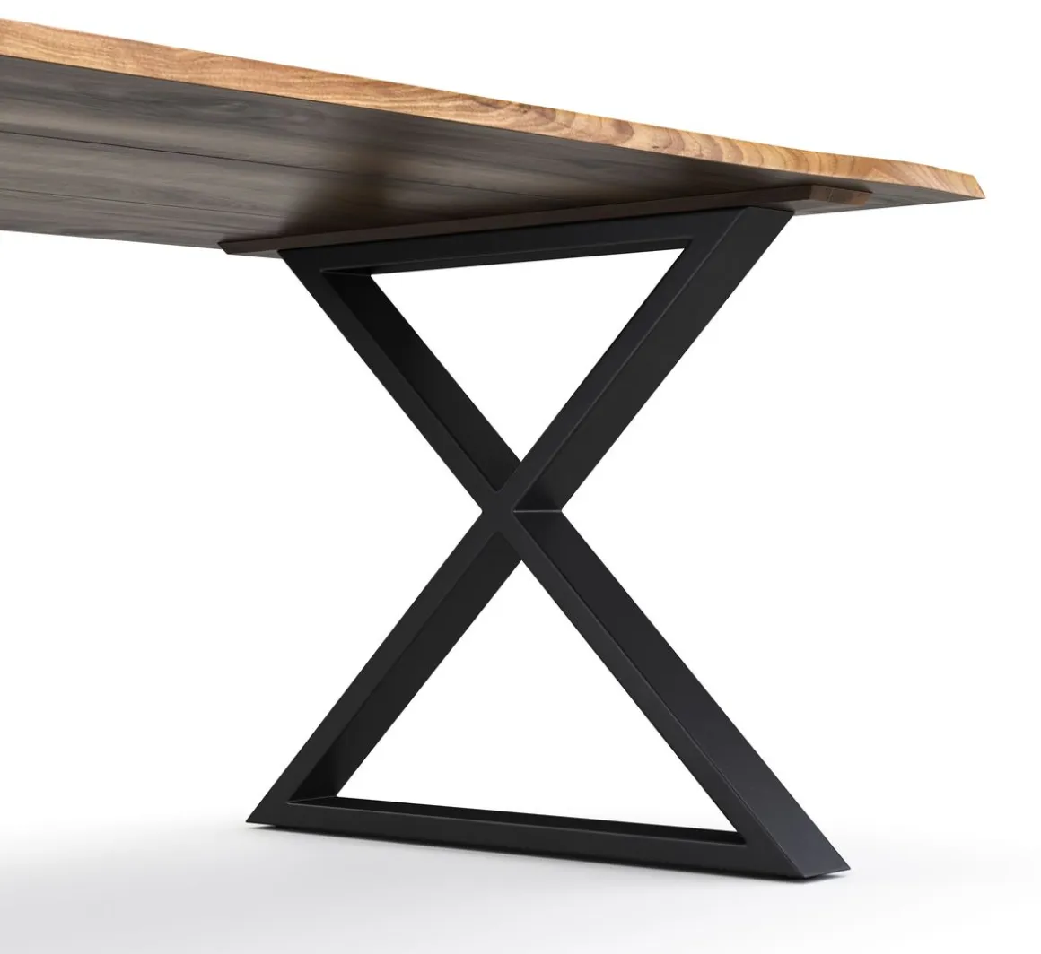 Esstisch Holz ACACIA X-Fuss 178 x 90 cm