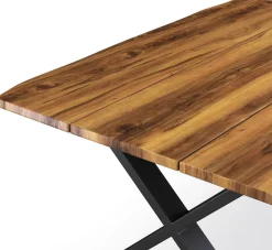 Esstisch Holz ACACIA X-Fuss 160 x 90 cm