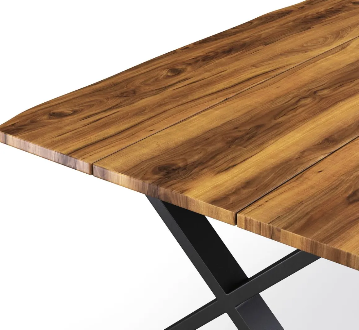 Esstisch Holz ACACIA X-Fuss 160 x 90 cm