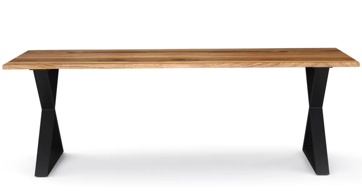 Esstisch Holz ACACIA X-Fuss 200 x 90 cm