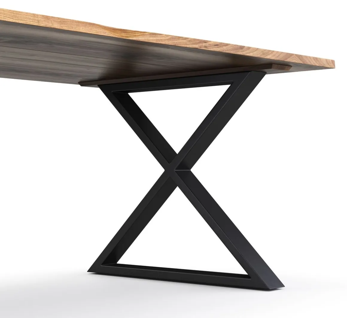 Esstisch Holz ACACIA X-Fuss 200 x 90 cm