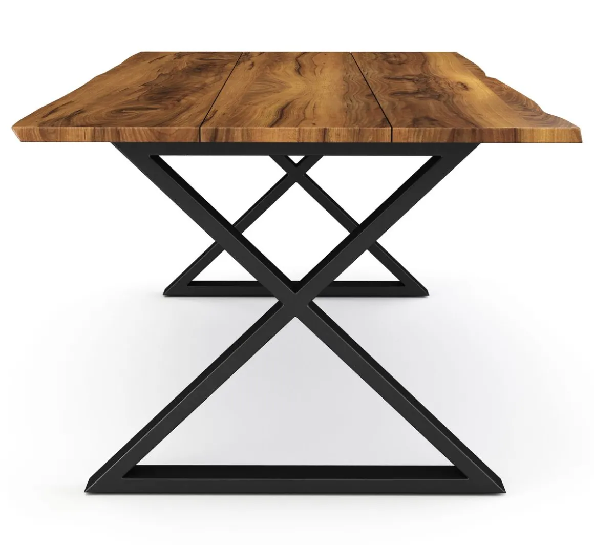 Esstisch Holz ACACIA X-Fuss 200 x 90 cm