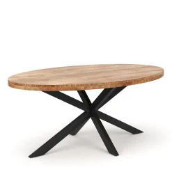 Esstisch Holz MAYLA oval 160 x 80 cm