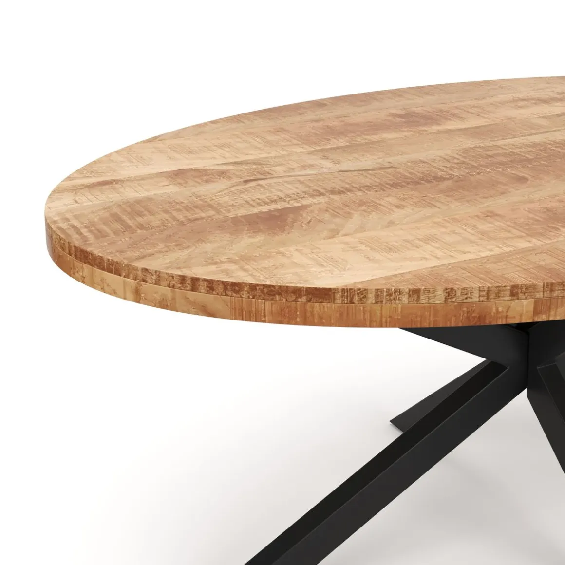 Esstisch Holz MAYLA oval 160 x 80 cm