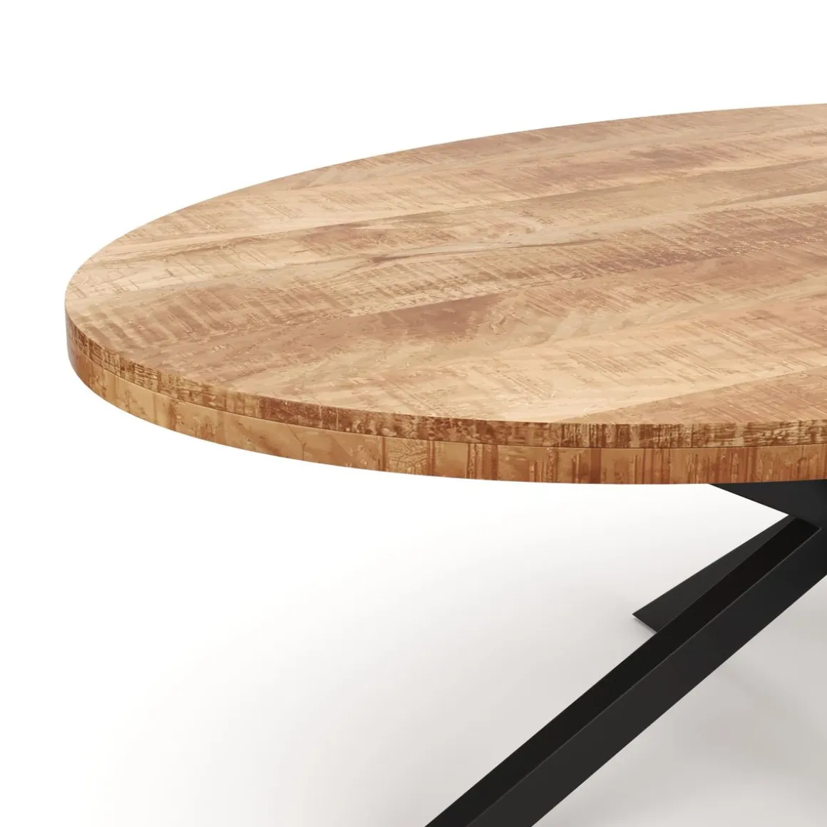 Esstisch Holz MAYLA oval 180 x 90 cm