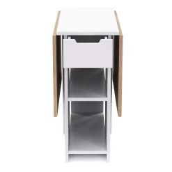 Esstisch klappbar CHARM 120 x 72 cm weiss/hellbraun