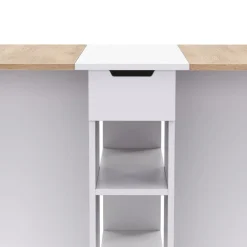 Esstisch klappbar CHARM 120 x 72 cm weiss/hellbraun