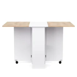 Esstisch klappbar CHARM 120 x 72 cm weiss/hellbraun