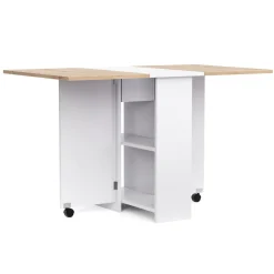 Esstisch klappbar CHARM 120 x 72 cm weiss/hellbraun