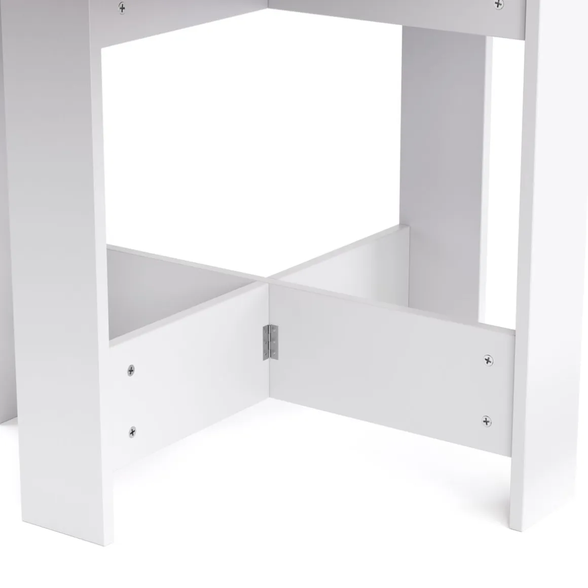 Esstisch klappbar MINIMAL 103 x 76 cm weiss/hellbraun