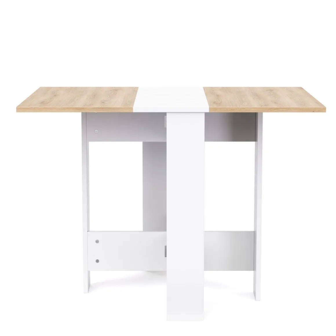 Esstisch klappbar MINIMAL 103 x 76 cm weiss/hellbraun