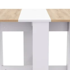 Esstisch klappbar MINIMAL 103 x 76 cm weiss/hellbraun