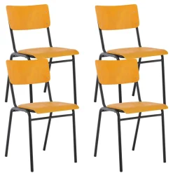 Esszimmerstuhl AKITO 4er Set braun