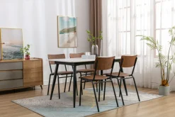 Esszimmerstuhl AKITO 4er Set dunkelbraun