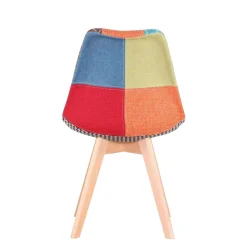 Esszimmerstuhl AMALIA 2er Set bunt/natur