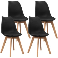 Esszimmerstuhl AMELIA 4er Set schwarz