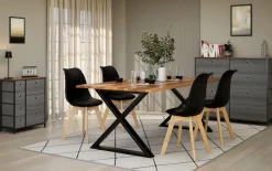 Esszimmerstuhl AMELIA 4er Set schwarz