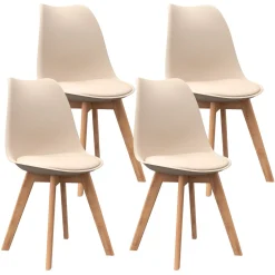 Esszimmerstuhl AMELIA 4er Set beige