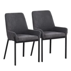 Esszimmerstuhl DIEGO 2er Set grau