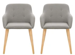 Esszimmerstuhl FABIO 2er Set beige