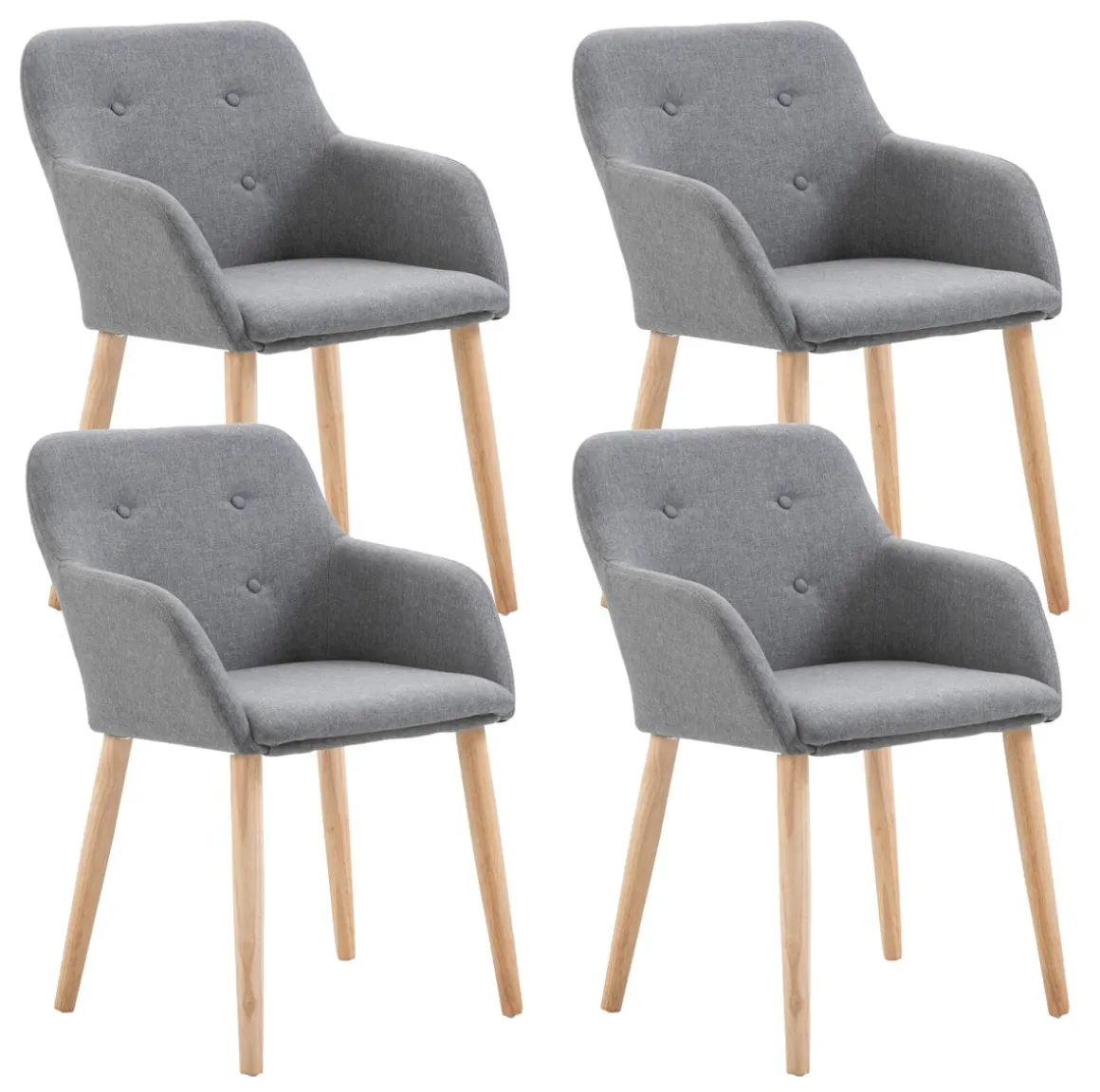 Esszimmerstuhl FABIO 4er Set grau