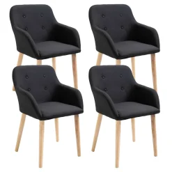 Esszimmerstuhl FABIO 4er Set schwarz