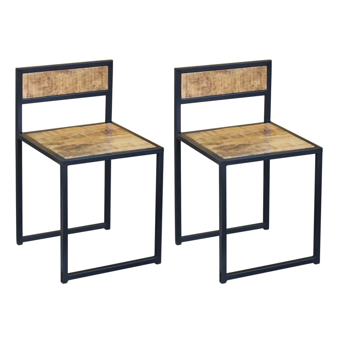 Esszimmerstuhl Holz Vintage LOUAN 2er Set