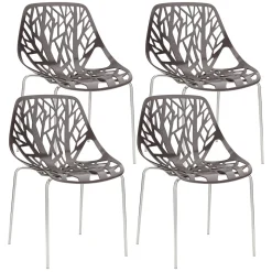 Esszimmerstuhl JANO 4er Set braun