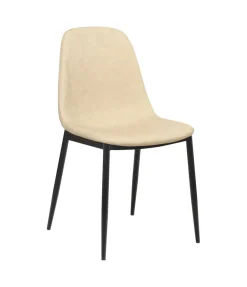 Esszimmerstuhl Leder CHAD 2er Set beige