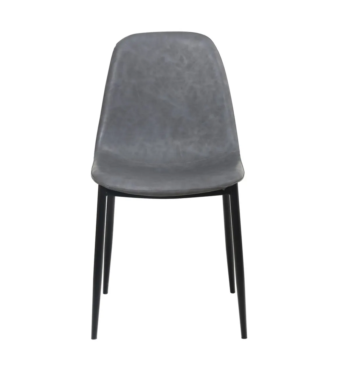 Esszimmerstuhl Leder CHAD 4er Set anthrazit