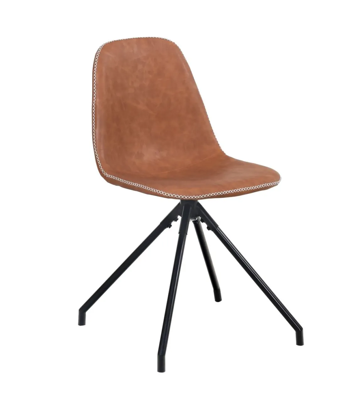 Esszimmerstuhl Leder DEVIN 2er Set braun