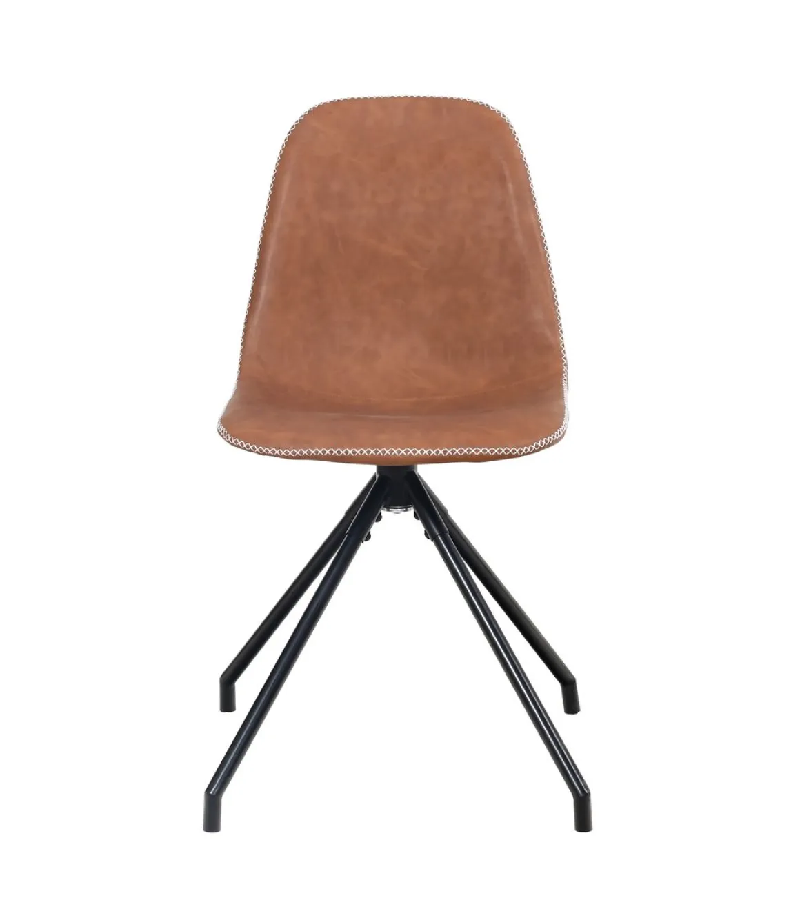 Esszimmerstuhl Leder DEVIN 2er Set braun