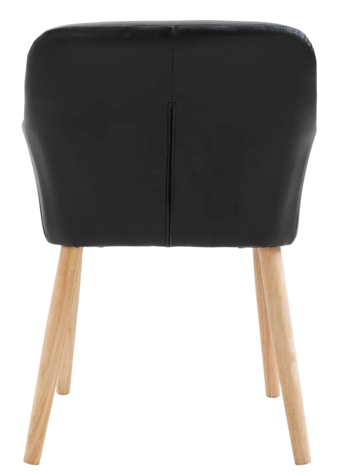 Esszimmerstuhl Leder FABIO 2er Set schwarz